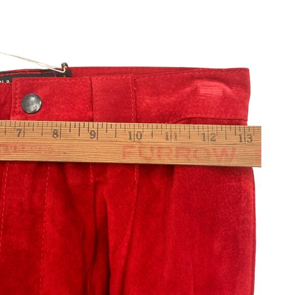 Bushwhacker USA Vintage 2-Piece Red Suede Jacket & Gaucho Short Set-New w/Tags - Picture 16 of 16